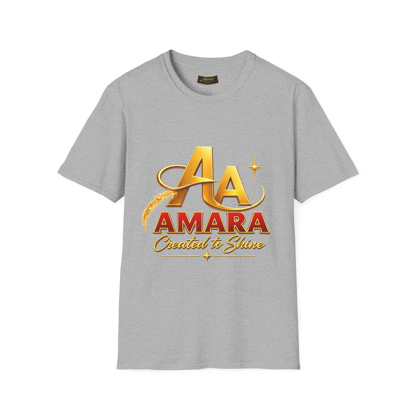 T-Shirt — Gold Monogram “AA” Amara Logo Tee