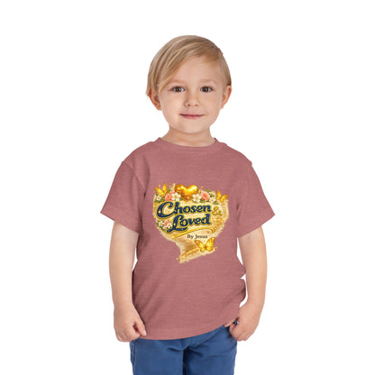 Toddler Tee — "Chosen & Loved" / "Wonderfully Made" Inspirational Christian Shirt