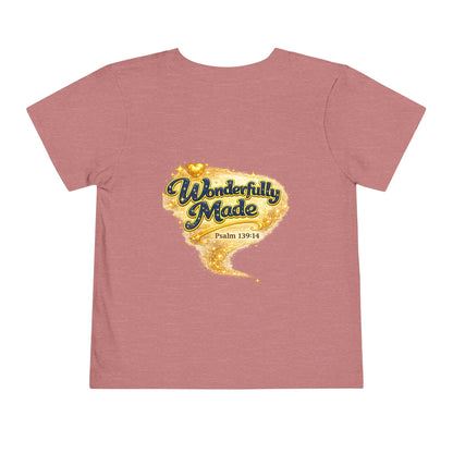Toddler Tee — "Chosen & Loved" / "Wonderfully Made" Inspirational Christian Shirt