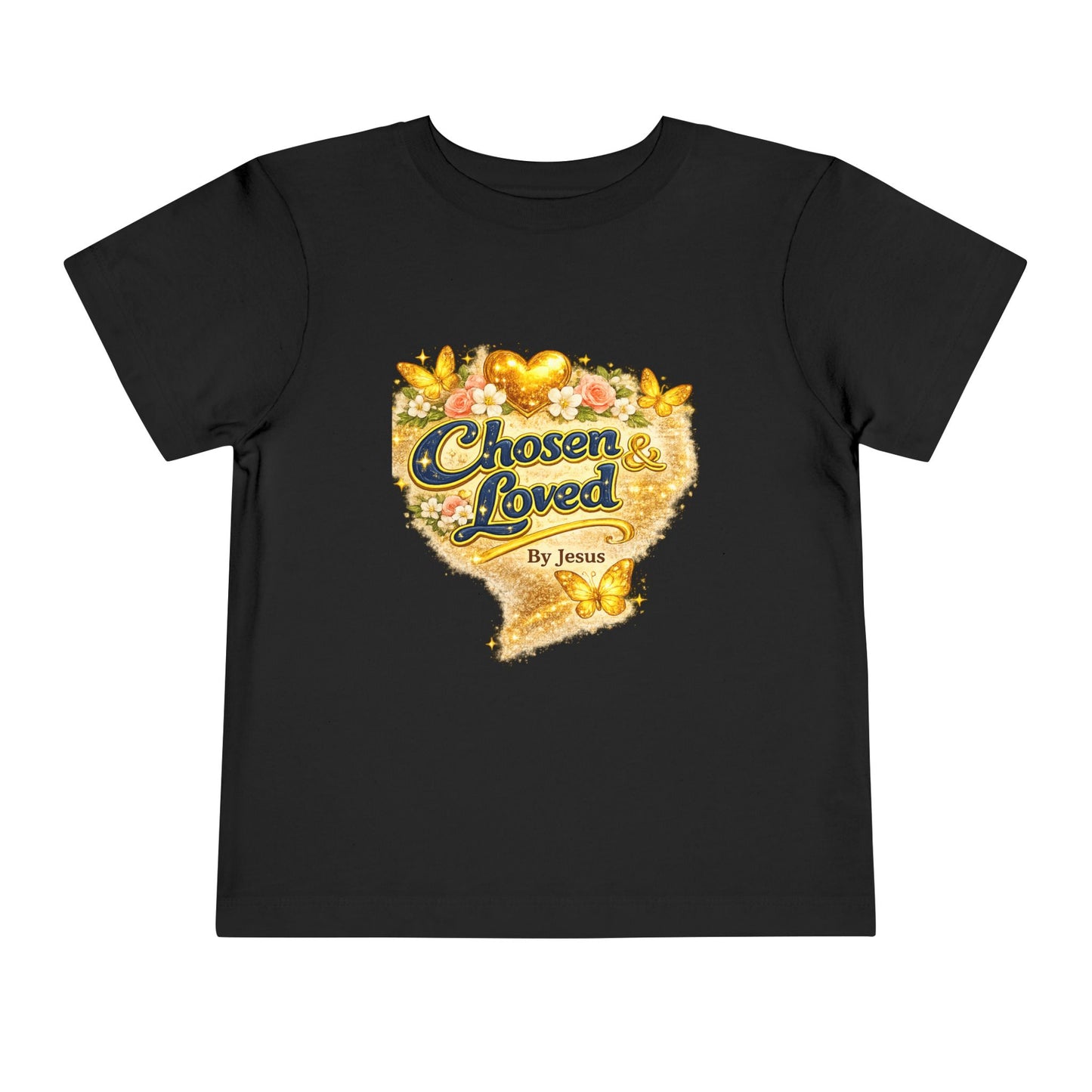 Toddler Tee — "Chosen & Loved" / "Wonderfully Made" Inspirational Christian Shirt