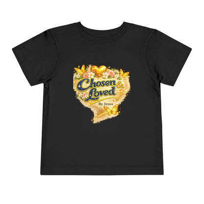 Toddler Tee — "Chosen & Loved" / "Wonderfully Made" Inspirational Christian Shirt