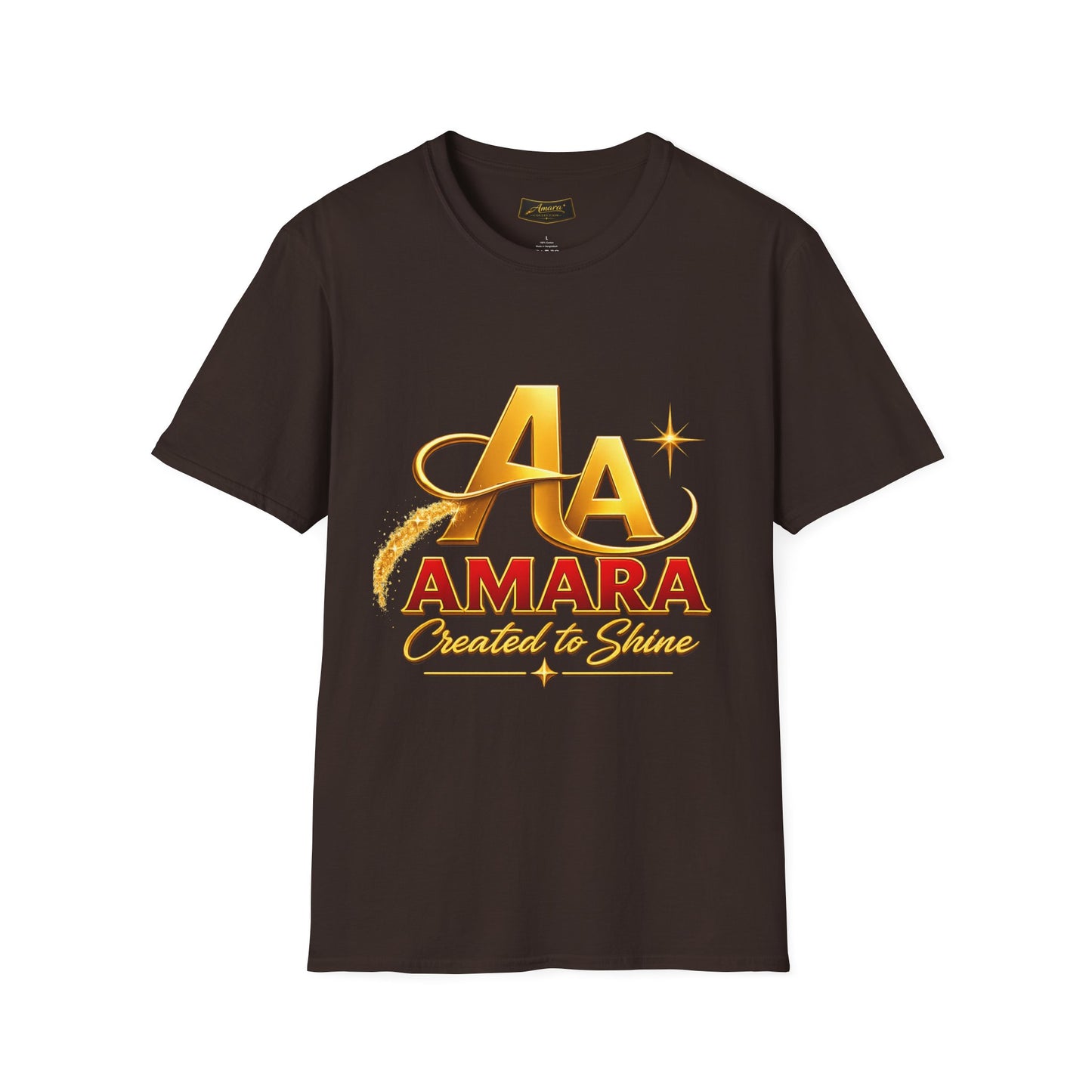 T-Shirt — Gold Monogram “AA” Amara Logo Tee