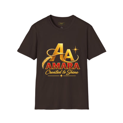 T-Shirt — Gold Monogram “AA” Amara Logo Tee