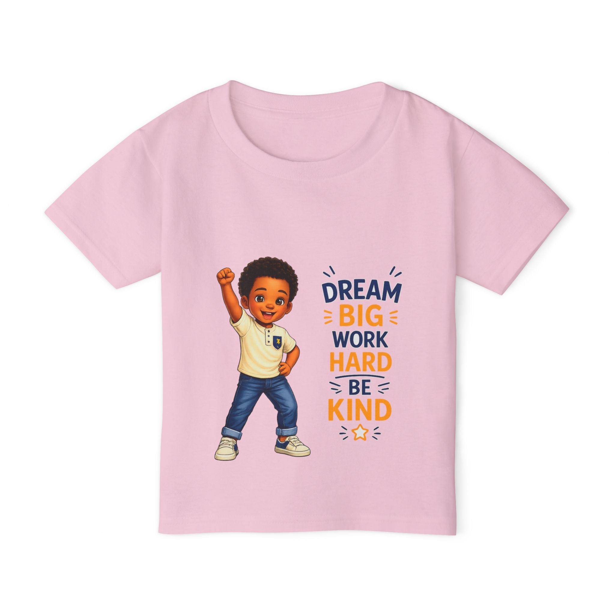 Toddler T‑Shirt — "Dream Big, Work Hard, Be Kind" Inspirational Kids Tee