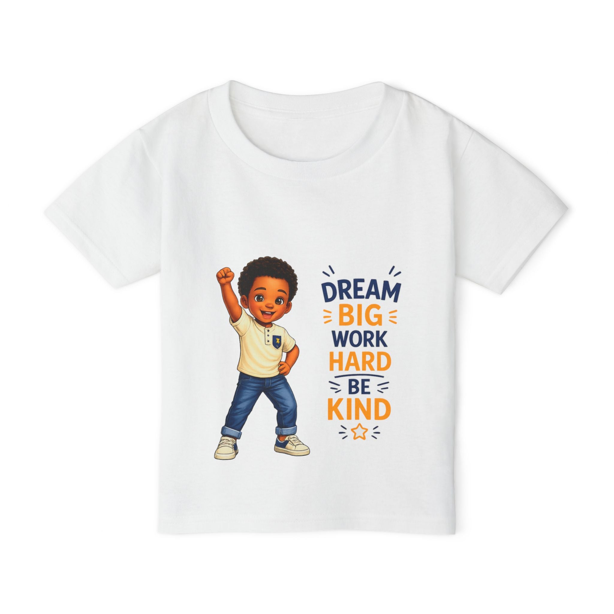 Toddler T‑Shirt — "Dream Big, Work Hard, Be Kind" Inspirational Kids Tee