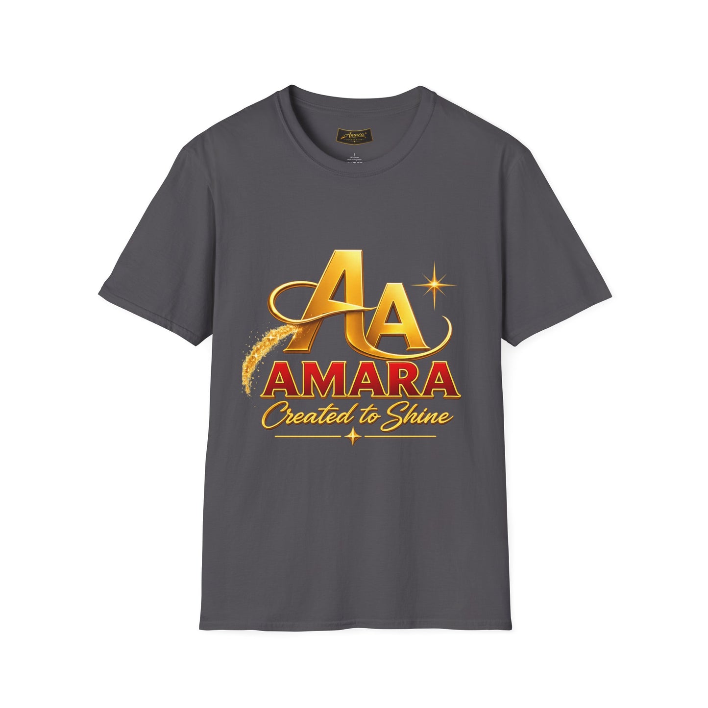 T-Shirt — Gold Monogram “AA” Amara Logo Tee
