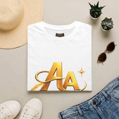 T-Shirt — Gold Monogram “AA” Amara Logo Tee