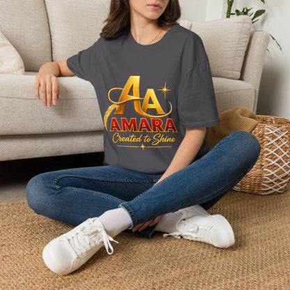 T-Shirt — Gold Monogram “AA” Amara Logo Tee