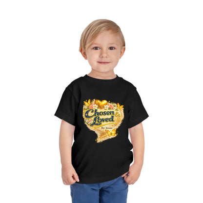 Toddler Tee — "Chosen & Loved" / "Wonderfully Made" Inspirational Christian Shirt