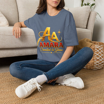 T-Shirt — Gold Monogram “AA” Amara Logo Tee