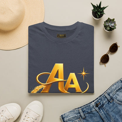T-Shirt — Gold Monogram “AA” Amara Logo Tee