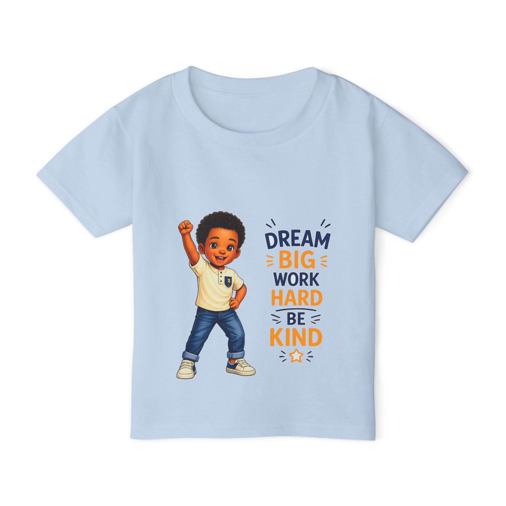 Toddler T‑Shirt — "Dream Big, Work Hard, Be Kind" Inspirational Kids Tee