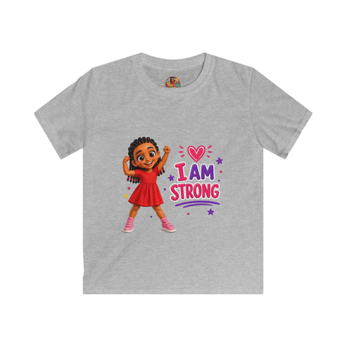 I Am Strong girl illustration Kids Tee | Empowerment, Positive Affirmation