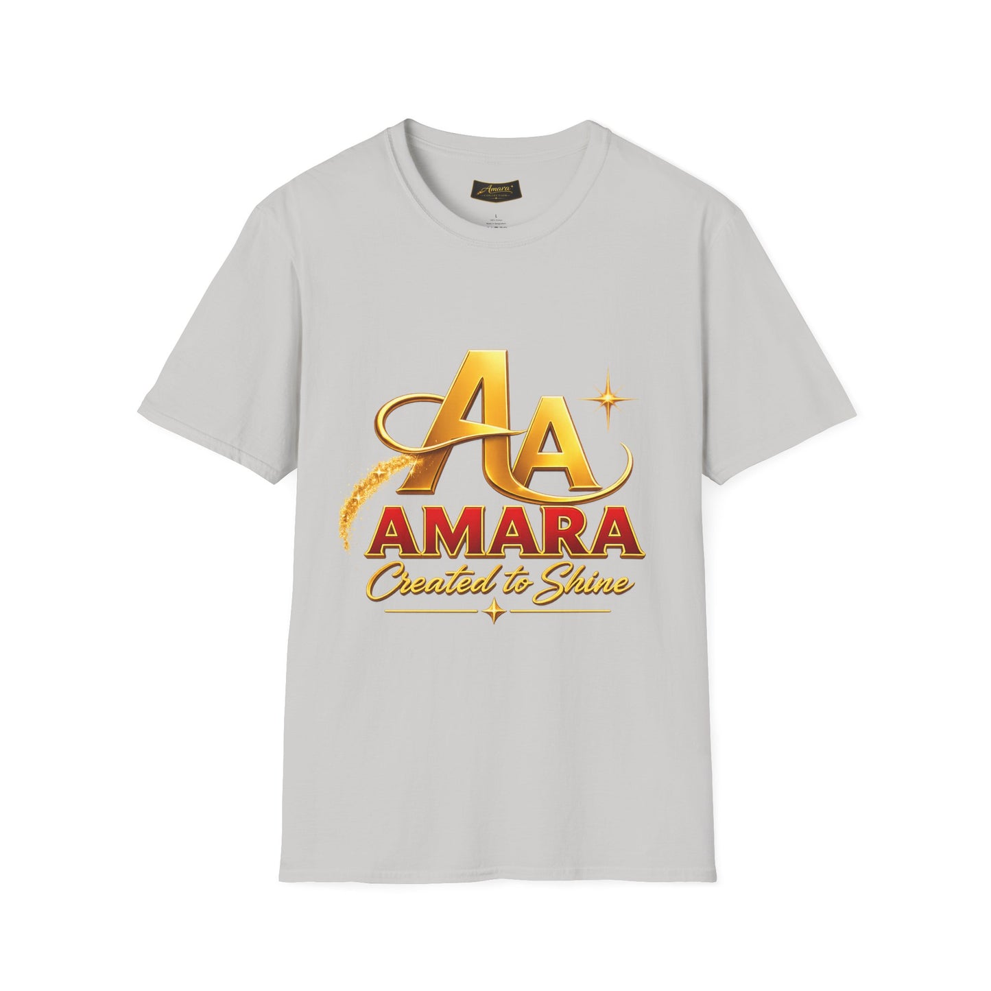 T-Shirt — Gold Monogram “AA” Amara Logo Tee