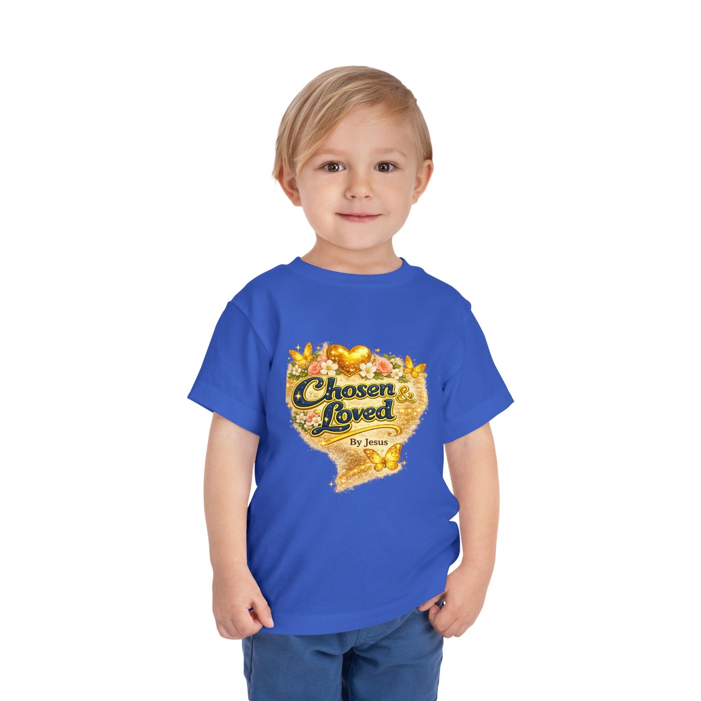 Toddler Tee — "Chosen & Loved" / "Wonderfully Made" Inspirational Christian Shirt