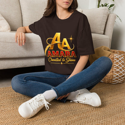 T-Shirt — Gold Monogram “AA” Amara Logo Tee