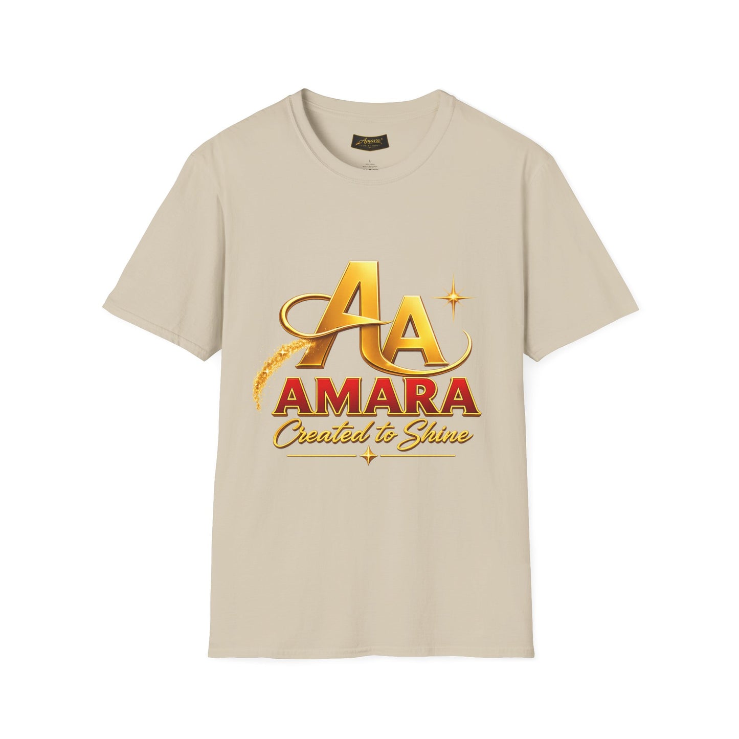 T-Shirt — Gold Monogram “AA” Amara Logo Tee