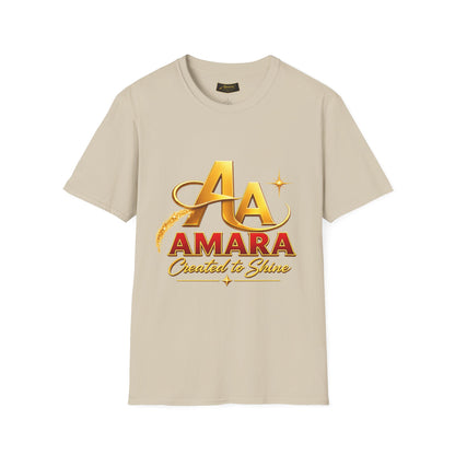T-Shirt — Gold Monogram “AA” Amara Logo Tee