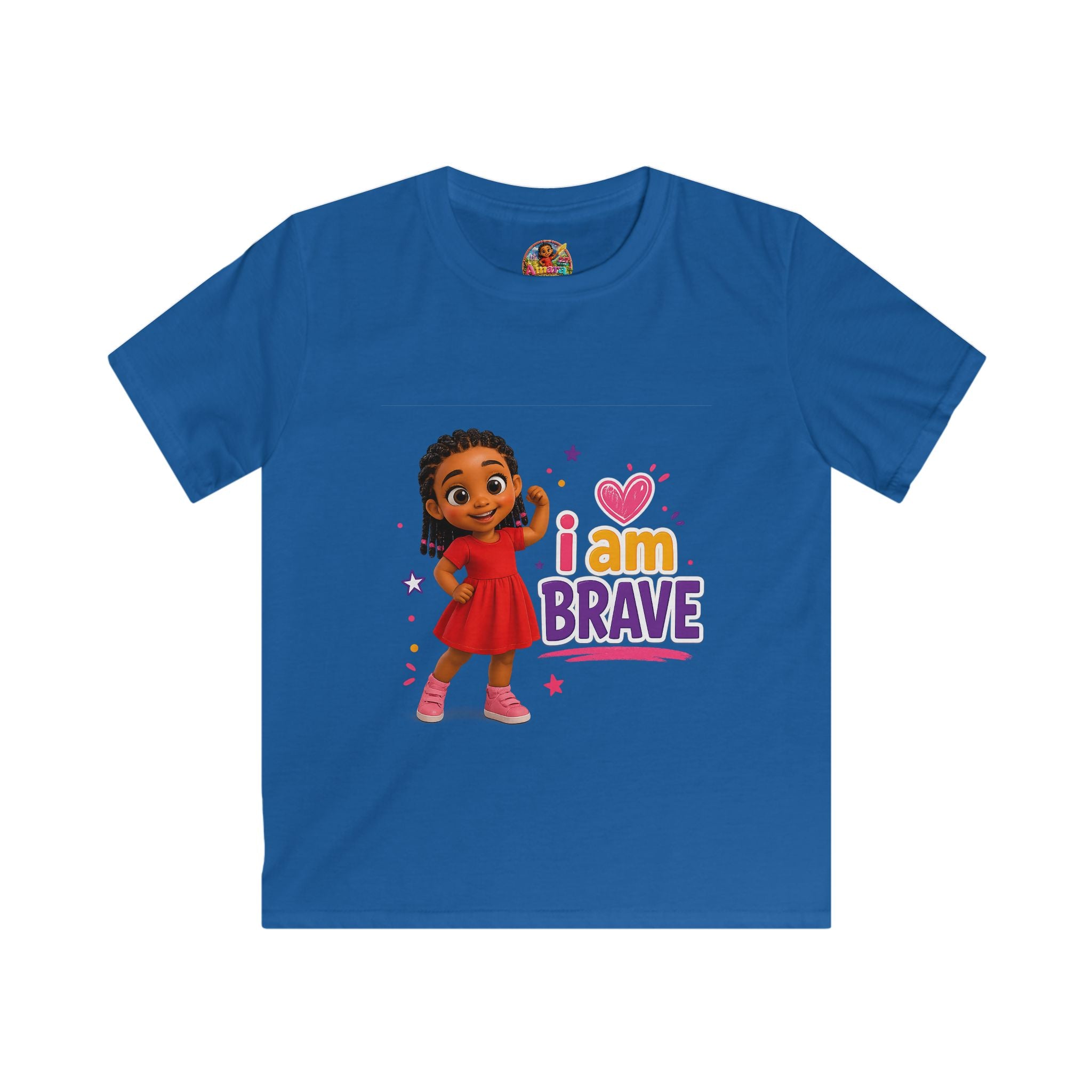 I Am Brave kids tee | Girl Character Illustration, Empowerment Shirt