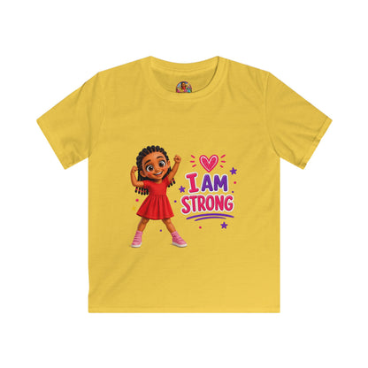 I Am Strong girl illustration Kids Tee | Empowerment, Positive Affirmation