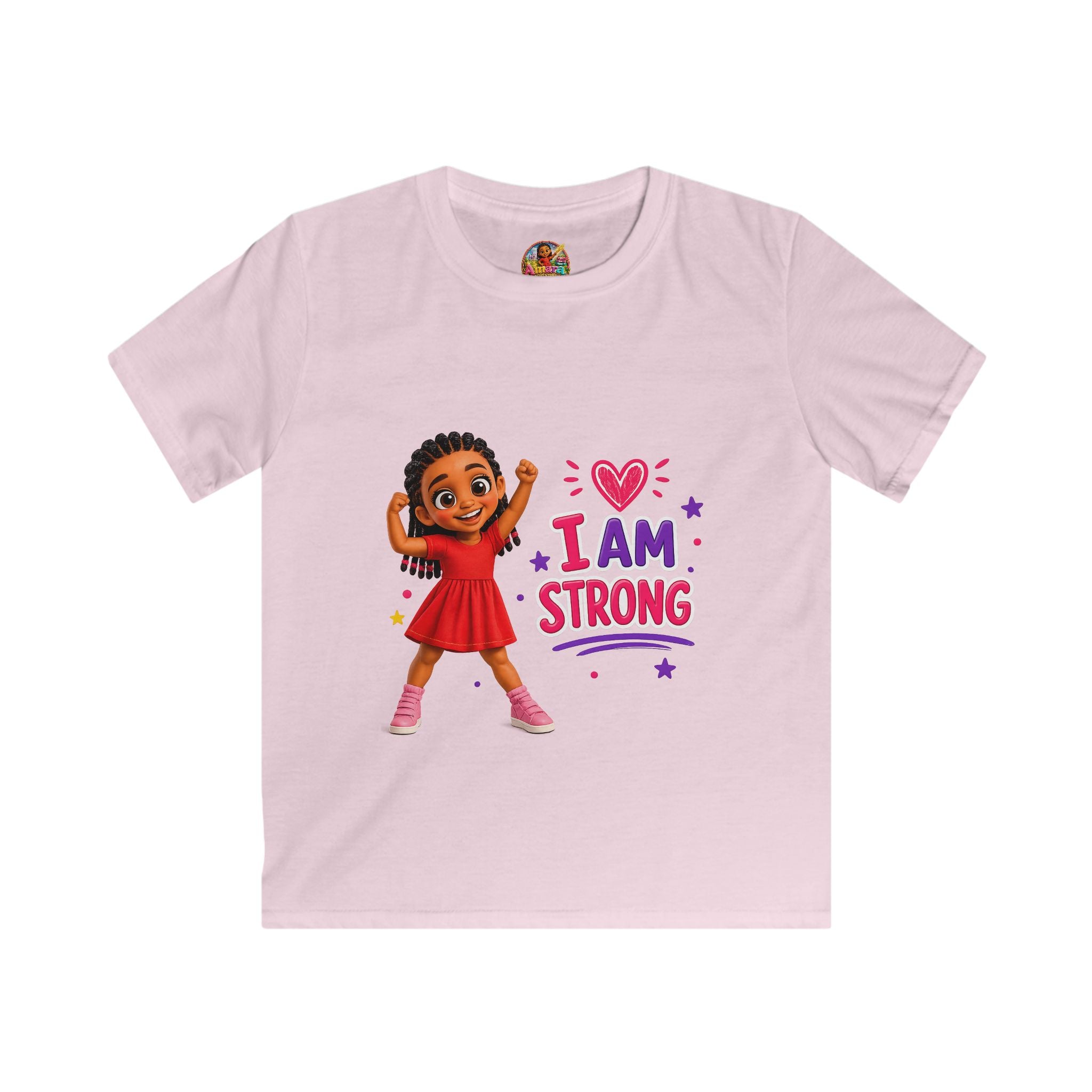 I Am Strong girl illustration Kids Tee | Empowerment, Positive Affirmation