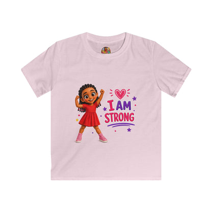 I Am Strong girl illustration Kids Tee | Empowerment, Positive Affirmation