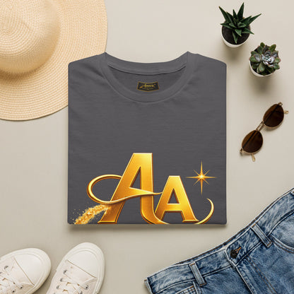 T-Shirt — Gold Monogram “AA” Amara Logo Tee