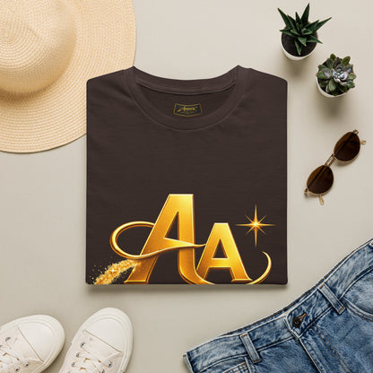 T-Shirt — Gold Monogram “AA” Amara Logo Tee
