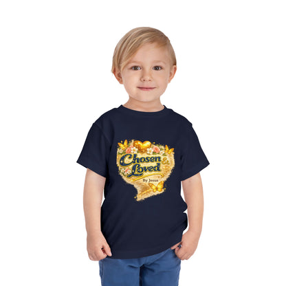 Toddler Tee — "Chosen & Loved" / "Wonderfully Made" Inspirational Christian Shirt