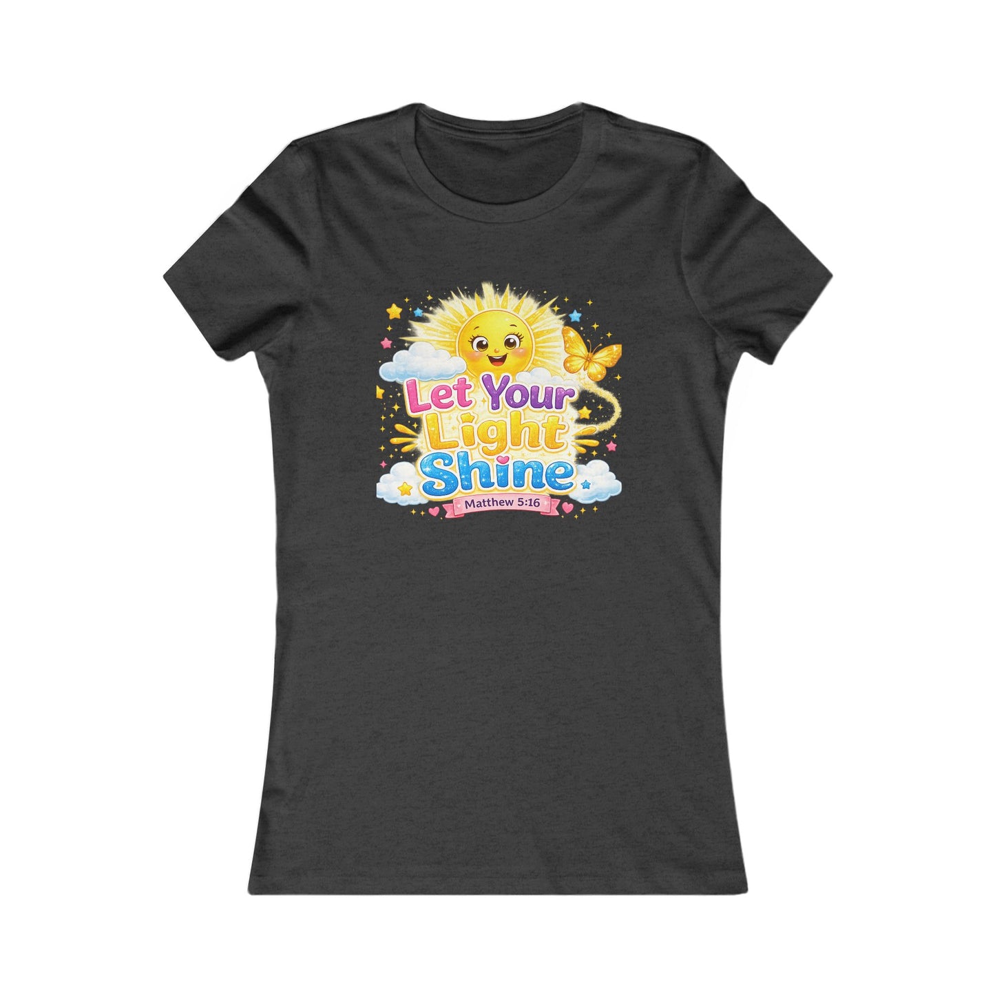 Let Your Light Shine Sun Illustration Tee | Positive Graphic Shirt