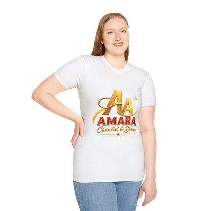 T-Shirt — Gold Monogram “AA” Amara Logo Tee