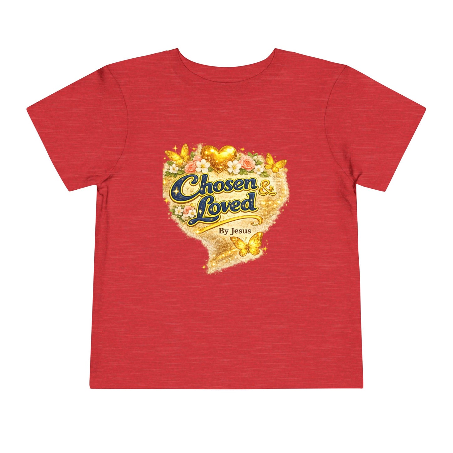 Toddler Tee — "Chosen & Loved" / "Wonderfully Made" Inspirational Christian Shirt