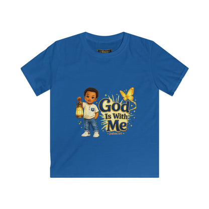 Kids 'God Is With Me' Tee — Be Strong & Courageous Christian Children's Shirt (Joshua 1:9)