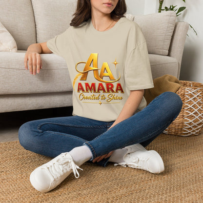 T-Shirt — Gold Monogram “AA” Amara Logo Tee