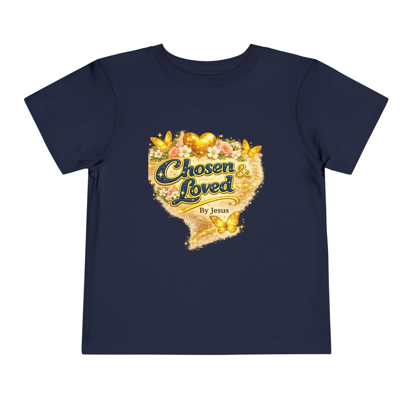 Toddler Tee — "Chosen & Loved" / "Wonderfully Made" Inspirational Christian Shirt