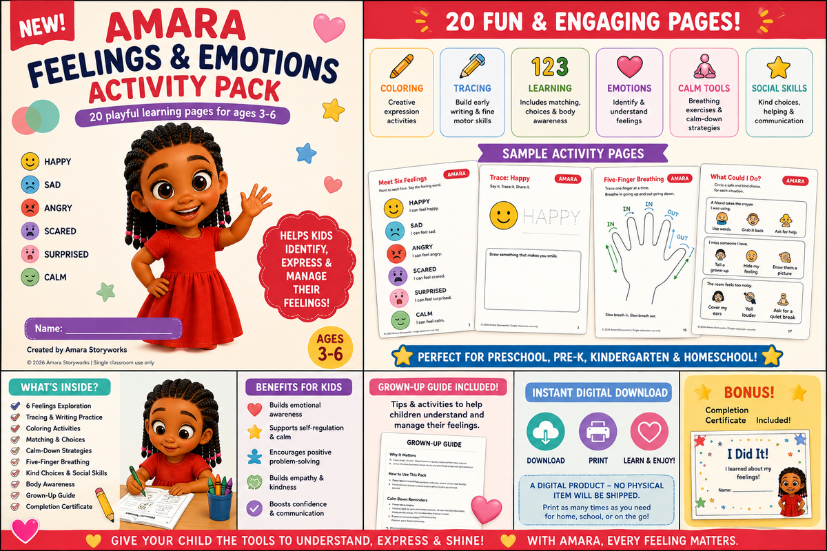 Amara Feelings & Emotions Activity Pack